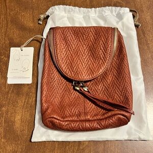 NWT light brown leather HOBO bag.